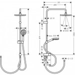 Душевая система наружного монтажа Hansgrohe Vernis Blend 200 Showerpipe Reno Ecosmart 26099000 Душевая система наружного монтажа Hansgrohe Vernis Blend 200 Showerpipe Reno Ecosmart 26099000